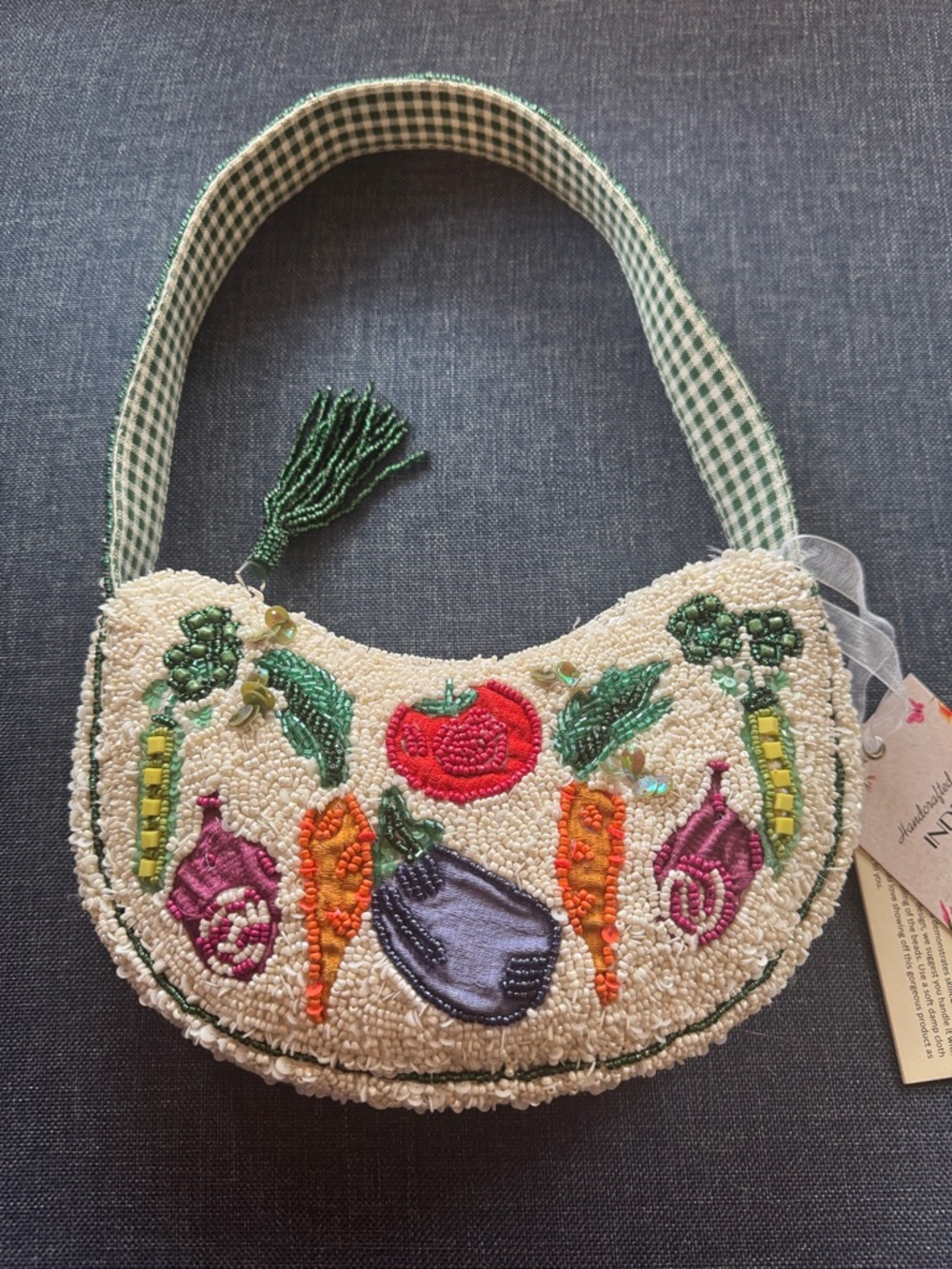 Viral Marshalls Beaded Vegetable Shoulder Bag